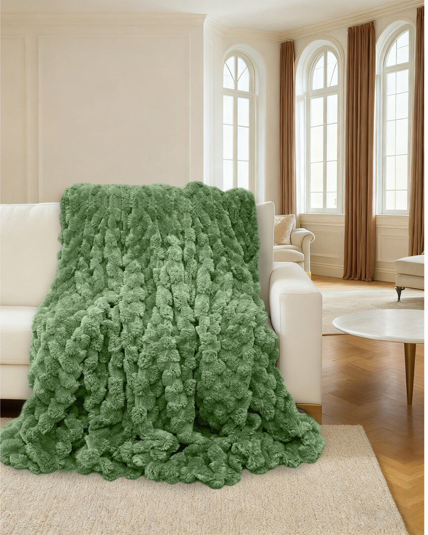 Velosso Throw Blanket Green 240cm x 200cm