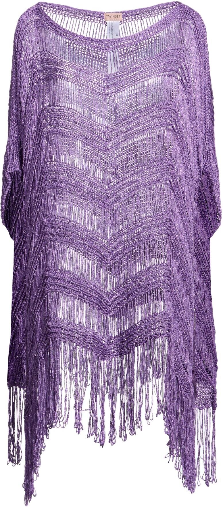 Twinset Poncho Mujer Morado ONESIZE Mujer