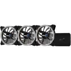 AeroCool Lüfter Rev RGB Pro (120 mm, 3x), PC Lüfter, Schwarz