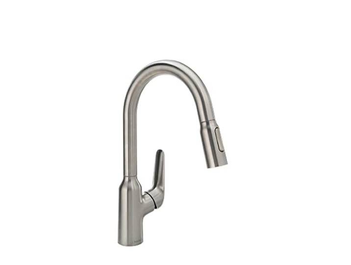 hansgrohe 71801801 Prep Kitchen Faucet, 2-Spray Pull-Down, 1.75 GPM Küchenarmatur, Steel Optic