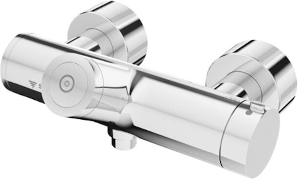 Schell Vitus thermostat de douche 016140699 raccord de douche ci-dessous, chromé, CVD, fonctionnement sur batterie