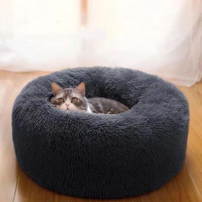 Inspired Living CozyShell Semi Enclosed Plush Pet Bed black 60cm