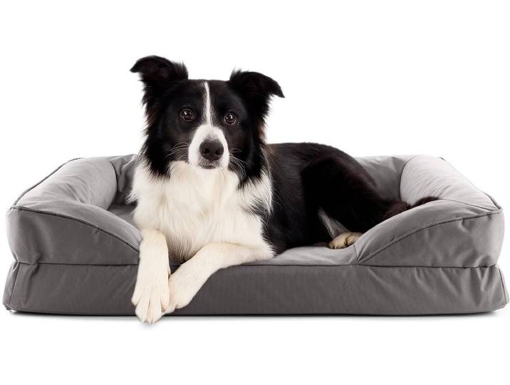 Hundebett LUMALAND In-& Outdoor M , grau, B/H/L: 65cm x 18cm x 90cm, Tierbetten, Hundebett
