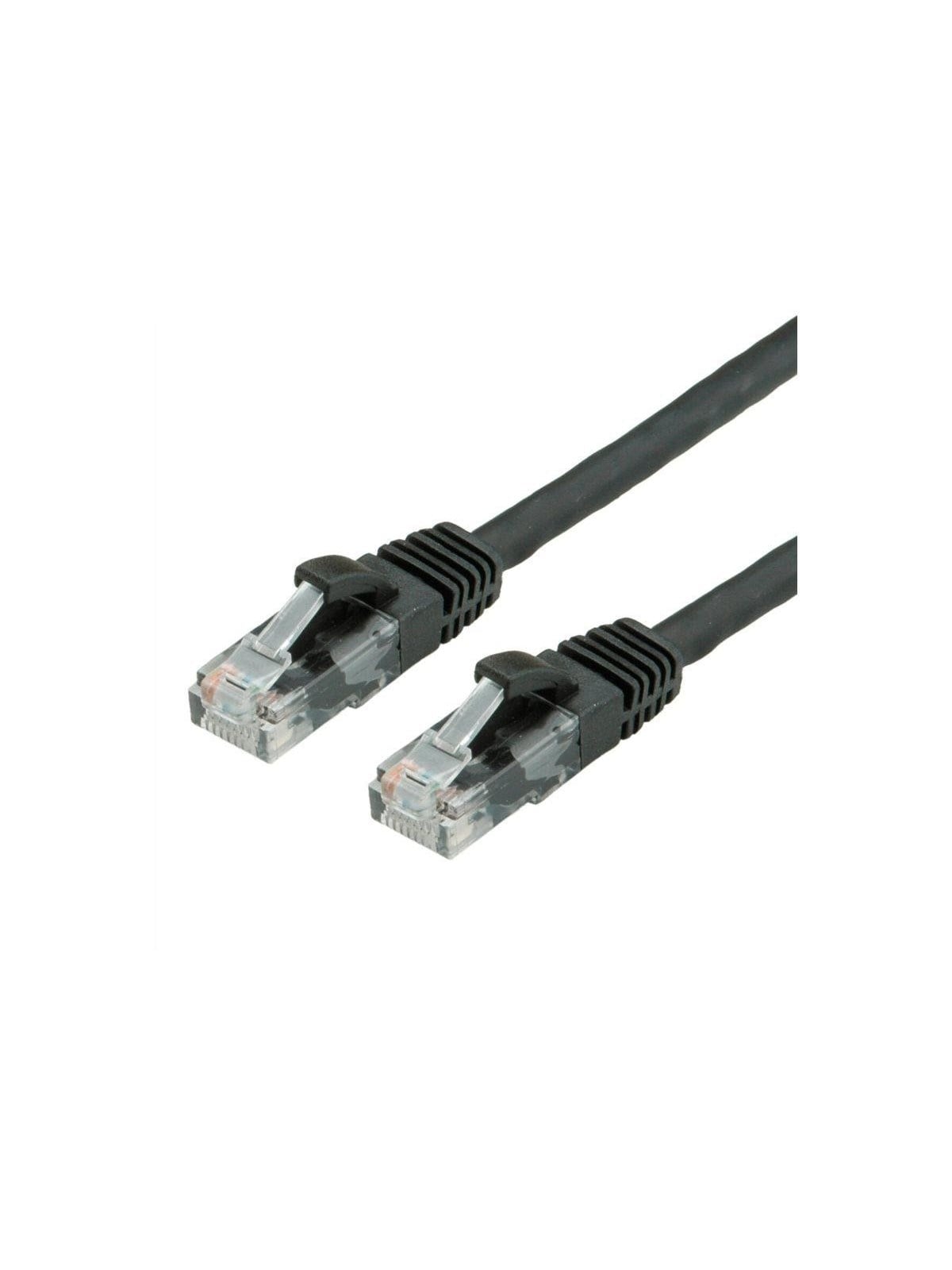 Roline VALUE patch cable - 10 m - black RAL 9011 - Schwarz