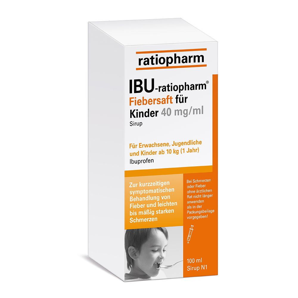 Ibu-Ratiopharm Fiebersaft für Kinder 40 mg/ml 100 ml Saft