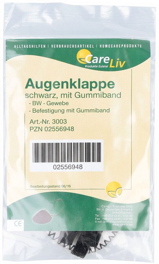 Augenklappe mit Gummiband schwarz 1stk