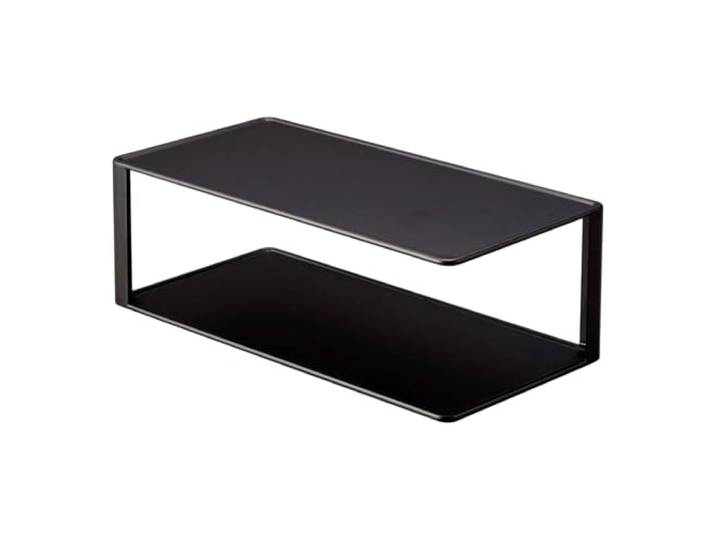 YAMAZAKI 5642 Tower Rectangular Dish Rack\, Black\, Steel\, 30 x 15 x 10 cm