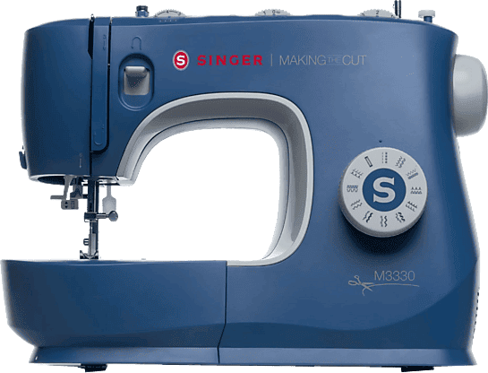 Máquina de coser - Singer M3335, 23 Diseños Puntada, Puntada Falso Overlock, Costura Recta y Zig-zag, Enhebrador Automático, Brazo Libre, Azul