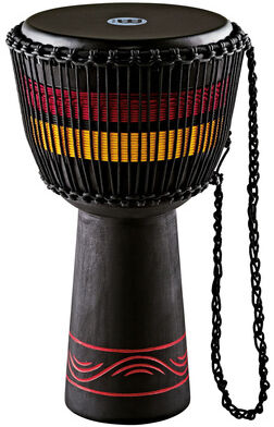 "Meinl ADJ7-XL 13"" Djembe Noir avec ornements taillés rouges"