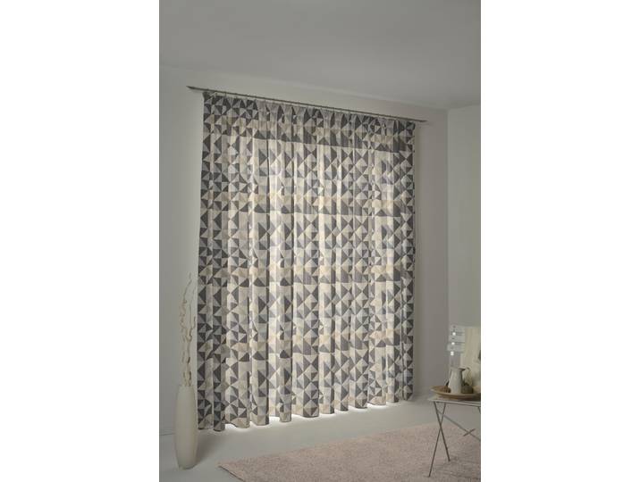 Vorhang ADAM Bio Bel Gr. 2, schwarz, B:145cm H:175cm, Jacquard, Baumwolle (Bio-Baumwolle), Gardinen, Vorhang, aus 100% Bio-Baumwolle