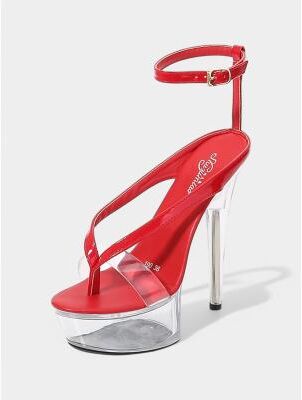 LightInthebox Lavender Platform Clear Heel Sandals – Sexy Nightclub Performance Stiletto Heels for Women