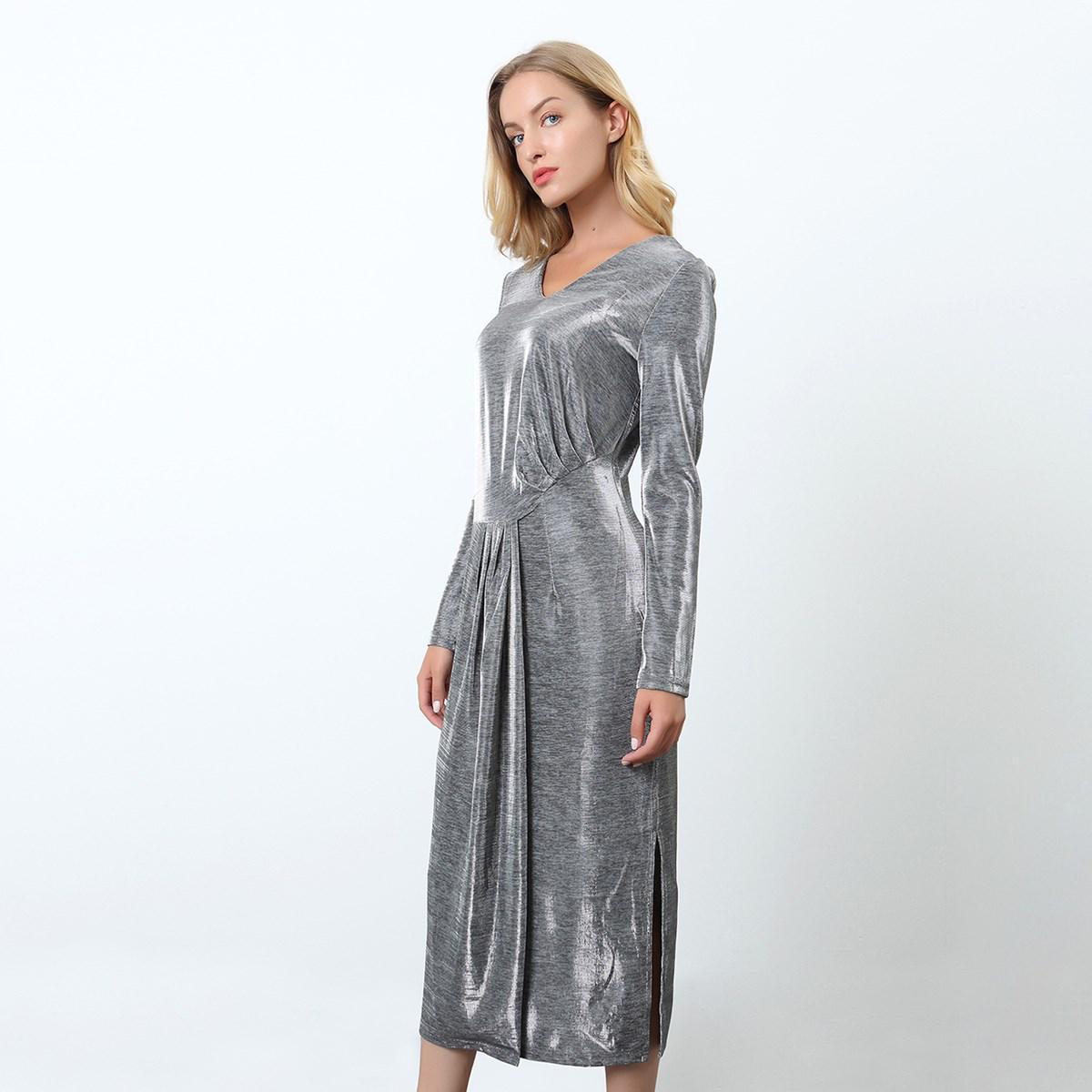 Asymmetrisches schimmerndes Cocktailkleid