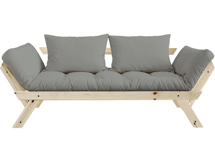 Schlafsofa KARUP DESIGN Bebop, inkl. Futonmatratze – vielseitig klappbar, Breite: 180/200 cm , beige (dunkelbeige), natur, Sofas, Schlafsofa, inkl. Futonmatratze