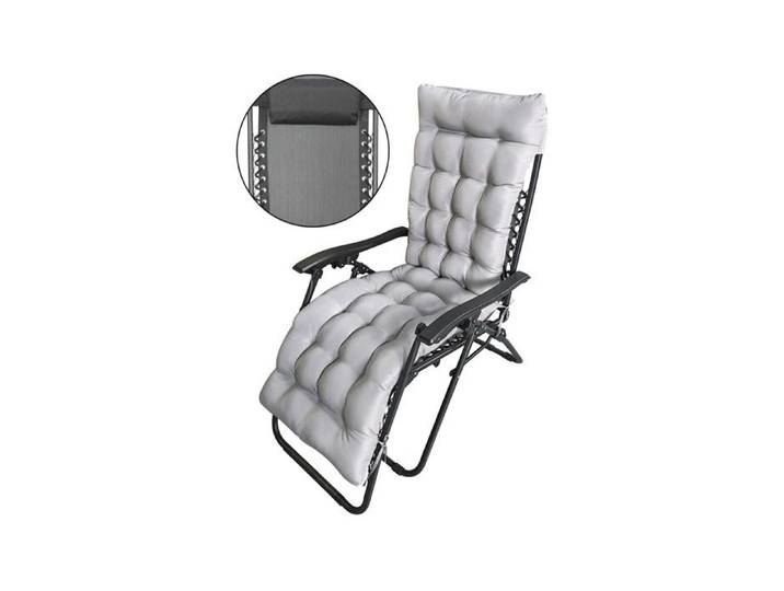 Fauteuil de jardin relax zéro gravité avec coussin matelassé  Sintra  - Noir