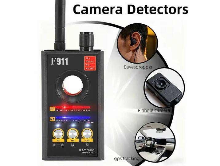 Détecteurs de caméras cachées F911, détecteurs de caméras espions, détecteurs de traceurs GPS, détecteurs d'appareils espions et de dispositifs cachés