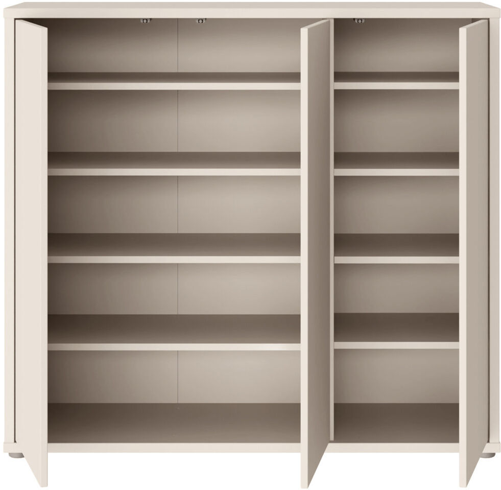 Ebern Designs Rylon 12 Pair Shoe Storage Cabinet Beige 12