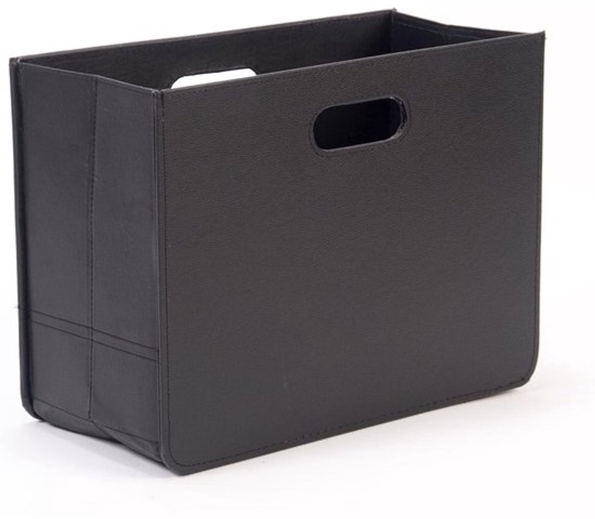 Opvouwbare krantenmand en tijdschriftenhouder met handvatten - Zwart - B: 405 cm, D: 305 cm, H: 195 cm