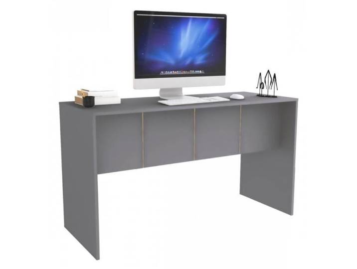 Bureau Gris Mat 136 cm - Caemmum - Bureaux - BUREAU