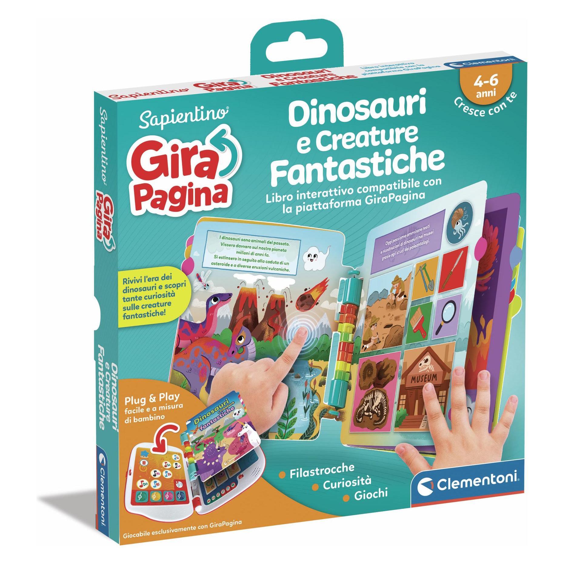 Clementoni 16644 Sapientino Girapaga, Dinosaurier und Fantastische Kreaturen - Elektronisches Kinder (47239896)