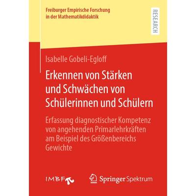 Erkennen von Stärken und Schwächen von Schülerinnen und Schülern, Taschenbuch von Isabelle Gobeli-Egloff, Springer Fachmedien Wiesbaden GmbH,