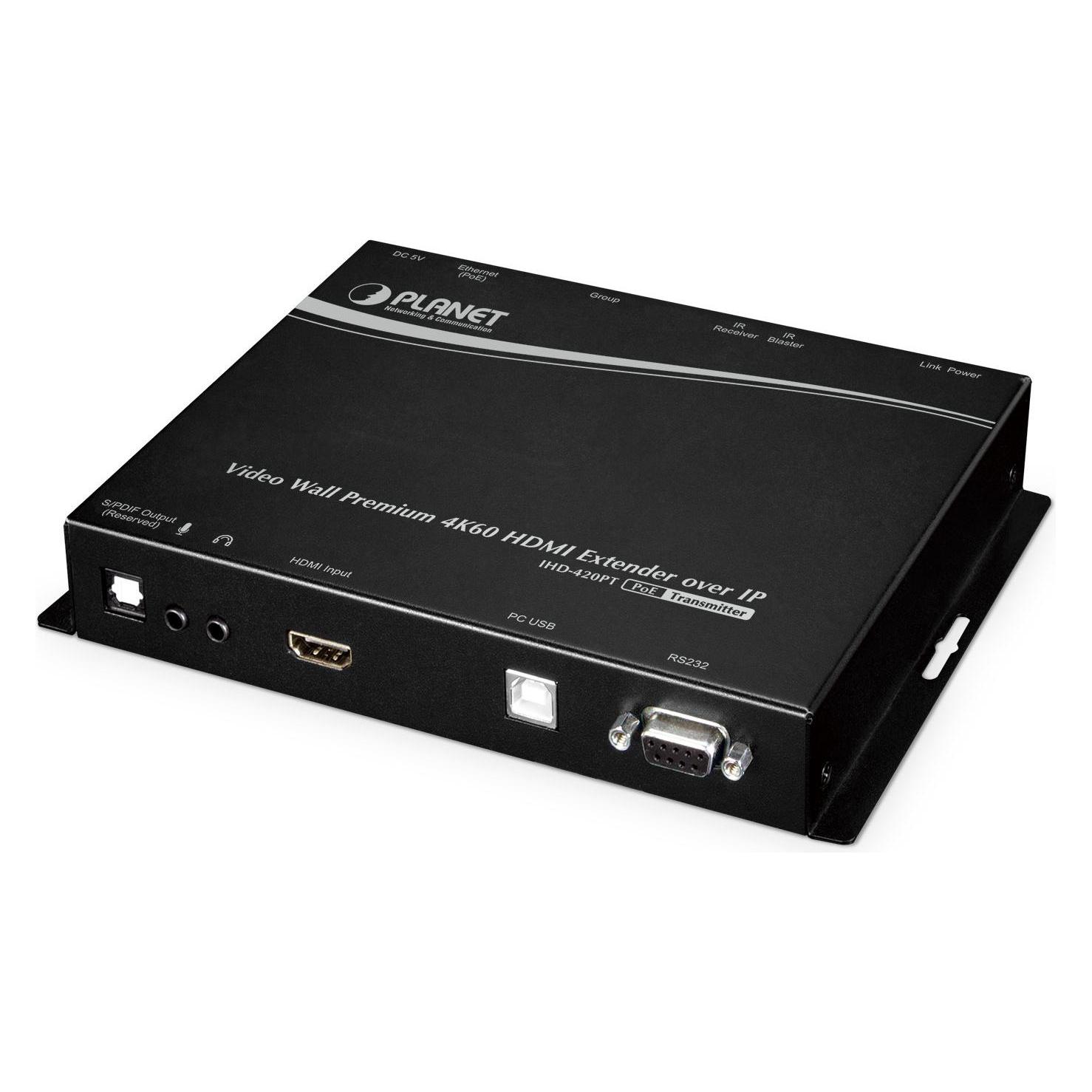 Planet Video Wall 4K/60 HDMI & USB over IP Transmitter m.PoE (IHD-420PT)