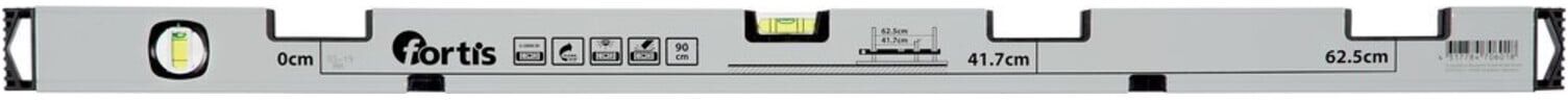 FORTIS Wasserwaage Trockenbau 90cm ; E/D/E (4317784706018)