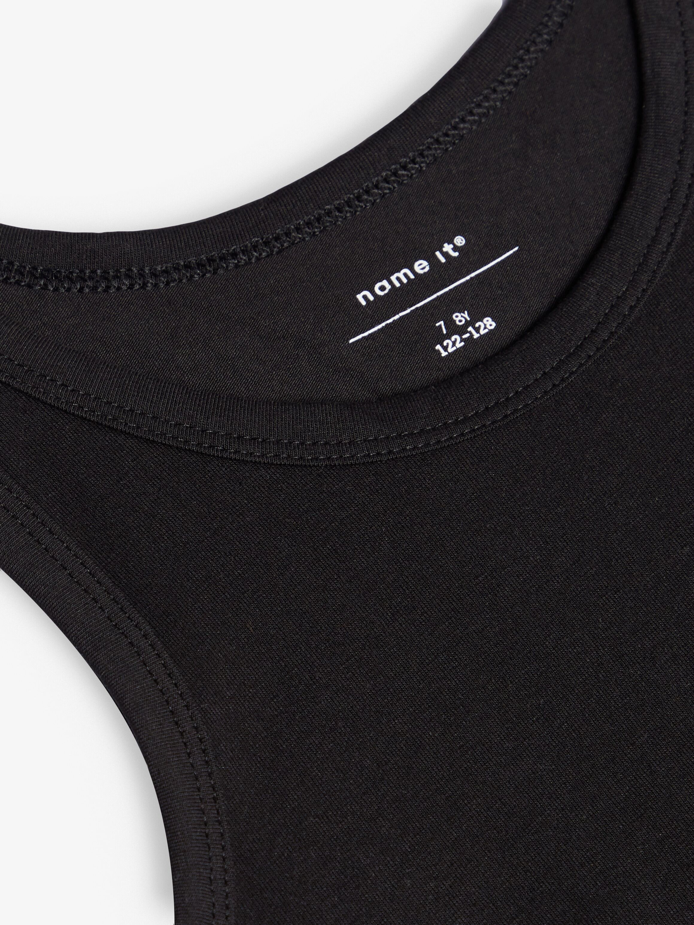 Unterhemd NAME IT "NKMTANK 2P für Jungen mit Rundhals und elastischem Tragekomfort", Jungen, Gr. 158 (164), 2 Stk., N-Gr, schwarz, Jersey, Obermaterial: 95% Baumwolle, 5% Elasthan, unifarben, normal, Rundhals, Unterhemden Unterhemd, normal, Jersey, eingef