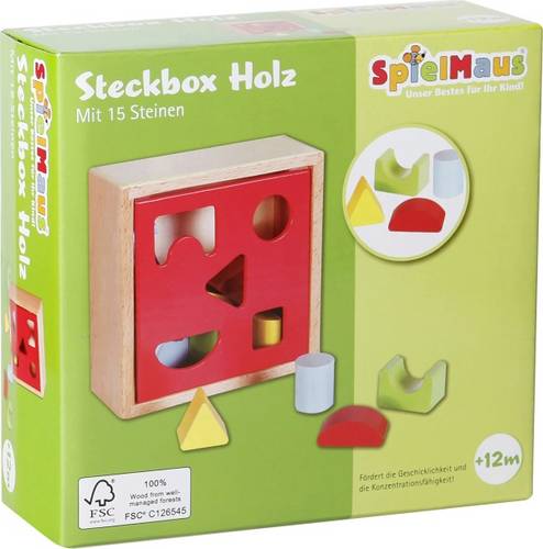 Vedes SpielMaus Holz Steckbox 15 Steine 40771140