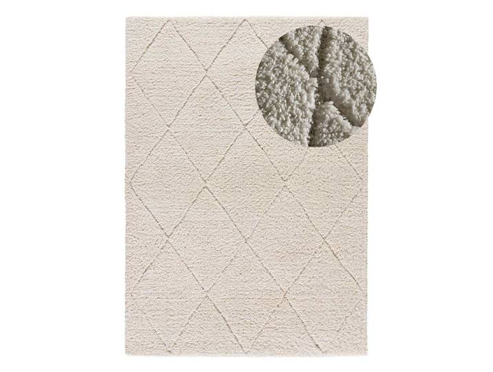 Tapis shaggy scandinave blanc/crème 160x230 cm