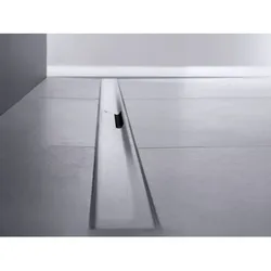 Geberit CleanLine 50 Duschrinne 154448KS2 30-110 x 3 cm, Edelstahl gebürstet, bodeneben