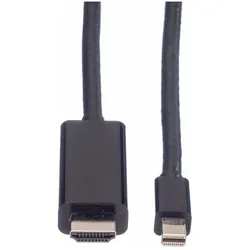 Value HDMI (Typ A) — DisplayPort (1 m), Videokabel, Schwarz