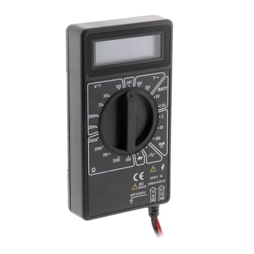 Zenitech Digitale Multimeter met 19 Bereiken en 7 Functies - CAT III 600V - Zwart