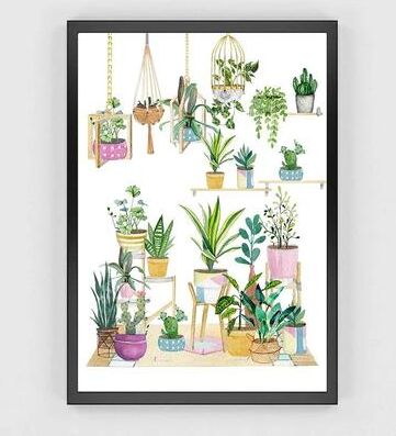 Inspire Select Green Botanical Leaves Canvas Wall Art Calming Nature Houseplant Print 3 15.75 X 23.62 In
