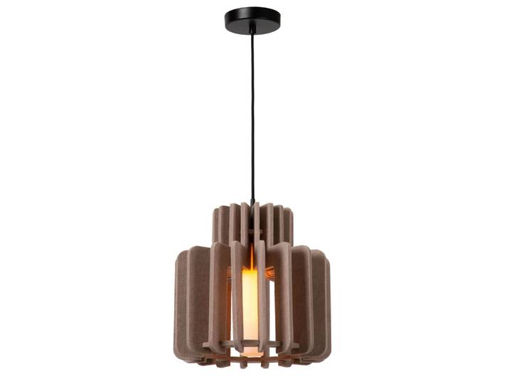 Suspension feutrine 1 lumière taupe 31 cm
