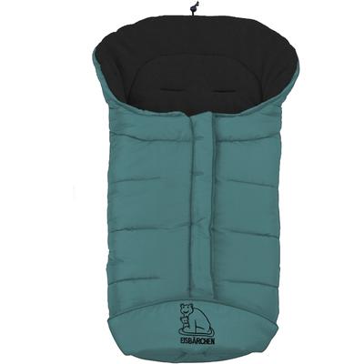 Fußsack HEITMANN FELLE "Eisbärchen - Winterfußsack Copy Fleece", Kinder, blau (petrol), Polyester, Fußsäcke Fußsack, mit Fleecefutter, Mumienform möglich, für Kinderwagen, waschbar