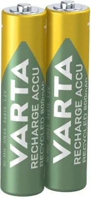 VARTA Recycled Akku Micro AAA 800 mAh 2er Pack