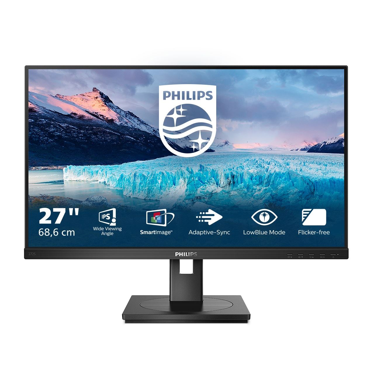 27" (68,58cm) Philips S-Line 272S1M schwarz 1920x1080 1x DisplayPort 1.2 / 1xHDMI 1.4 / 1xDVI-D / 1xVGA
