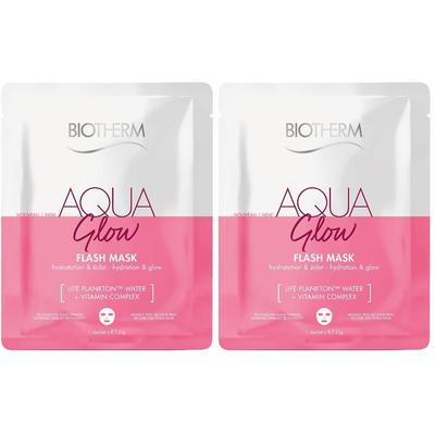 Biotherm Aqua Super Mask Glow Tuchmaske 2x 2x35 ml Gesichtsmaske
