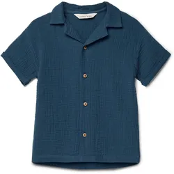 Tchibo - Kinder-Musselin-Hemd mit Kragen - Jungen - Gr. 122/128 - blau