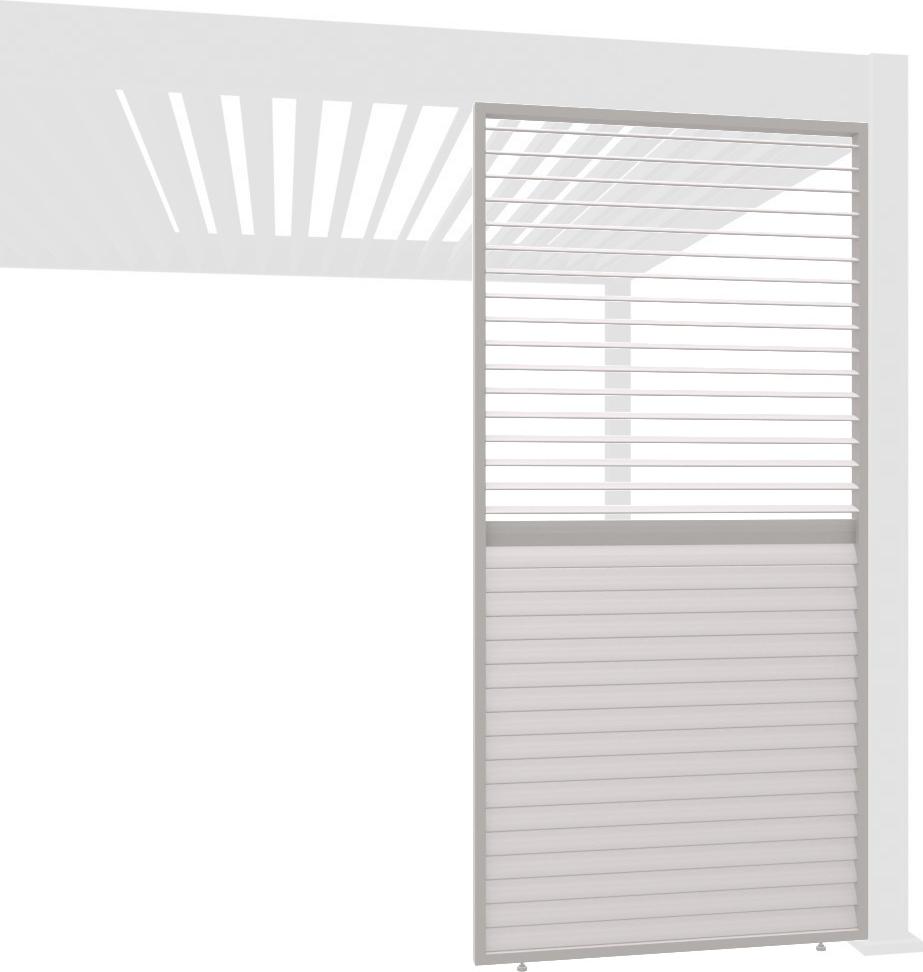 Weide Lamellenwand horizontal drehbar für Pergola Alu Ivory Sand0.93 Meter