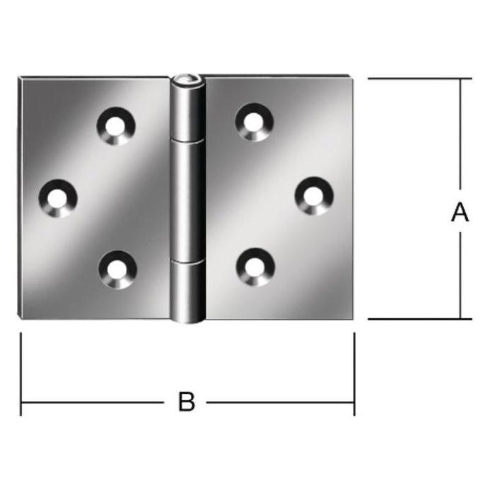 Vormann Scharnier Höhe 70 mm Breite 105 mm Stärke 1,5 mm Stahl blau verzinkt gerollt, breit (000504070Z)