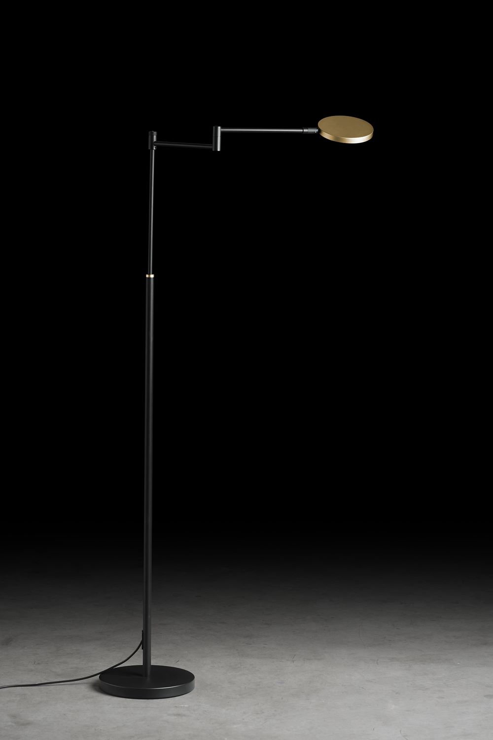 Holtkötter LED-Leseleuchte PLANO B schwarz-eloxal messing 9656-1-59 4251322701847