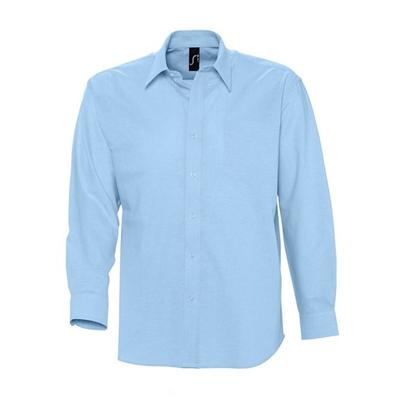 Herren Oxford-Hemd Boston Langarm | SOLO INVEST FRANCE SAS | Farbe: Himmelblau | 4XL