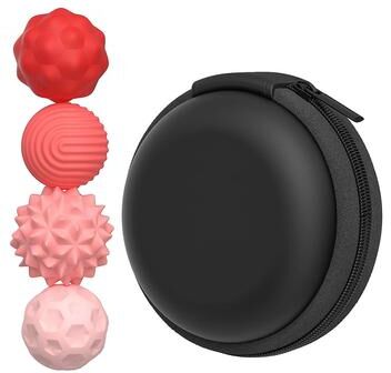 Uplifted Goods Magnetic Silicone Sensory Stress Spheres 4pcs Red