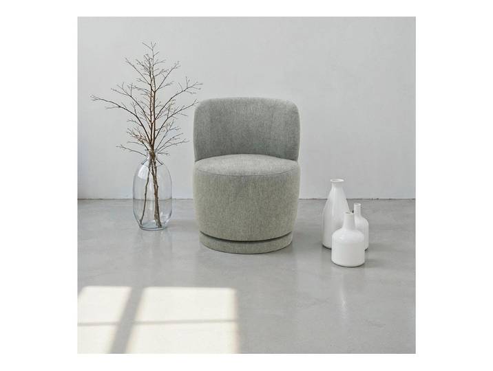DOMO collection Sessel Ypres Loungesessel inkl. 360* Drehfunktion, Minimalistisches Design, Struktur weich, grau