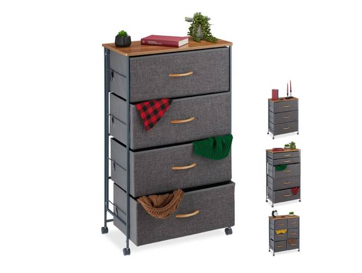 Relaxdays Schubladenschrank mit Rollen