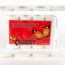 Plock GmbH Küchenrolle QUICKY - 3-lagig - weiß - 25 x 21 cm - 48 Rollen