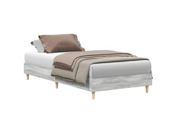 PUGYNBK Bettgestell, Plattform, Grau, aus technischem Holz Minimalistisches Design, stabiler Stand, Montage mit 2 Personen, einfache Reinigung