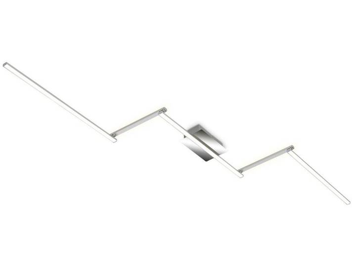 BRILONER STAFF LED Deckenleuchte, Schwenkbar, Warmweißes Licht, indirektes Licht, silberfarbig, 227,2 x 12 x 5 cm