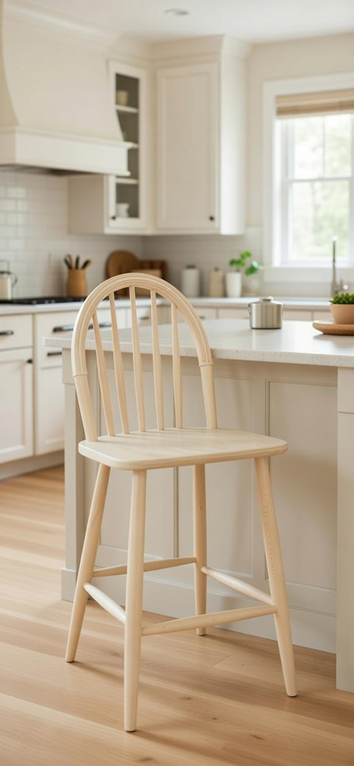 JVmoebel Houten barkruk met vierkant zitvlak en modern design